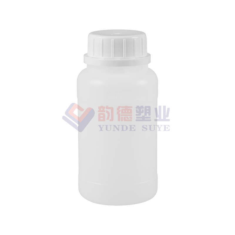 Bouteille ronde fluorée en HDPE épaissie anti-fuite 250 ml-01