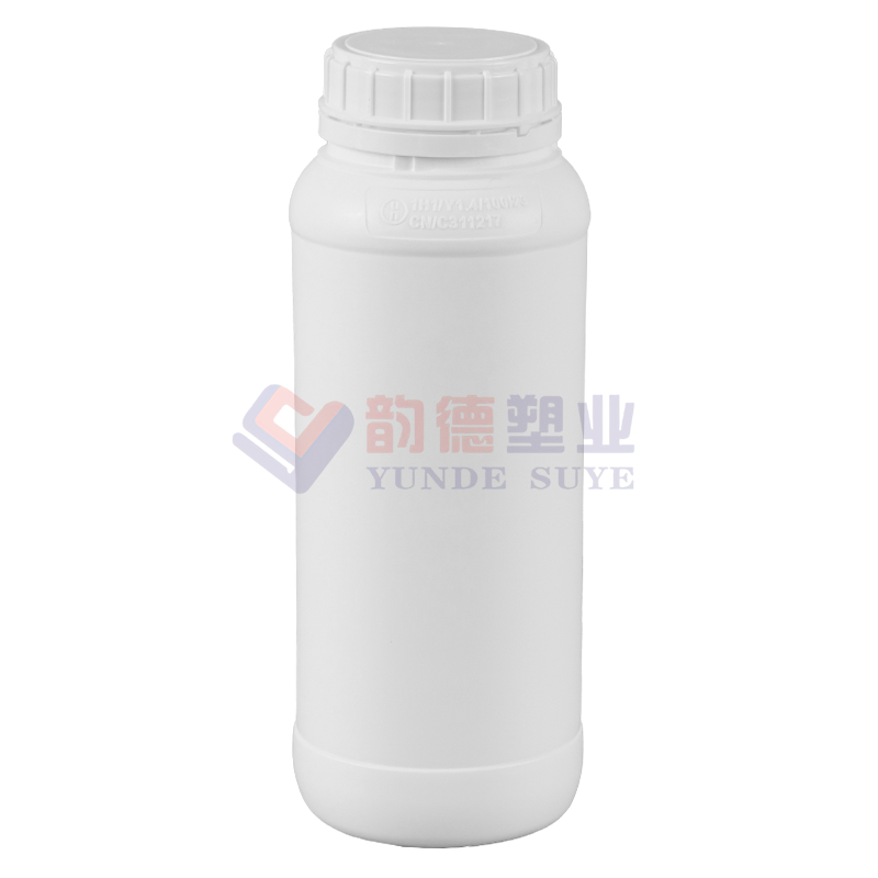 Bouteilles rondes de fluorure chimique blanc pur épaissi 1L-07