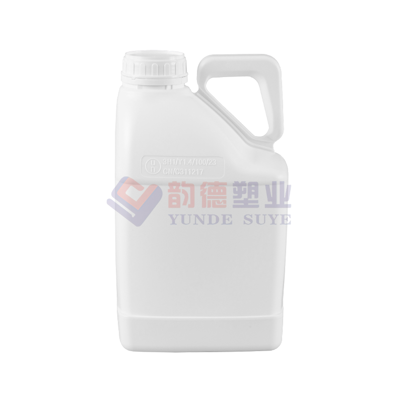 Baril carré fluoré en plastique blanc pur 5L-03