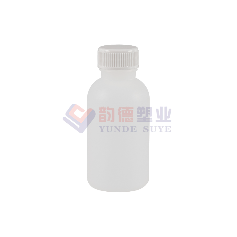 Bouteille ronde en PEHD épaissie chimique avec bouchon en PP 100 ml-01 (A)